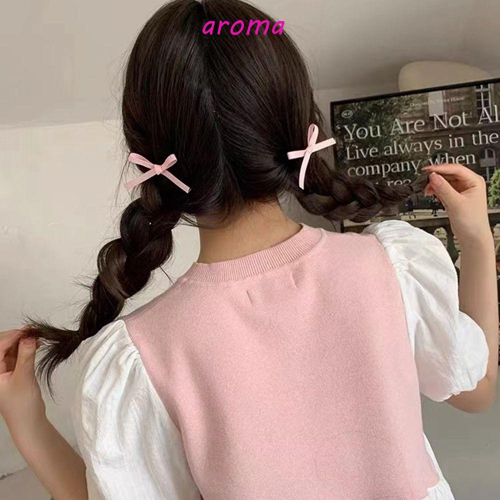 AROMA Kẹp Tóc Nơ Y2k Phong Cách Hàn Quốc Cho Nữ