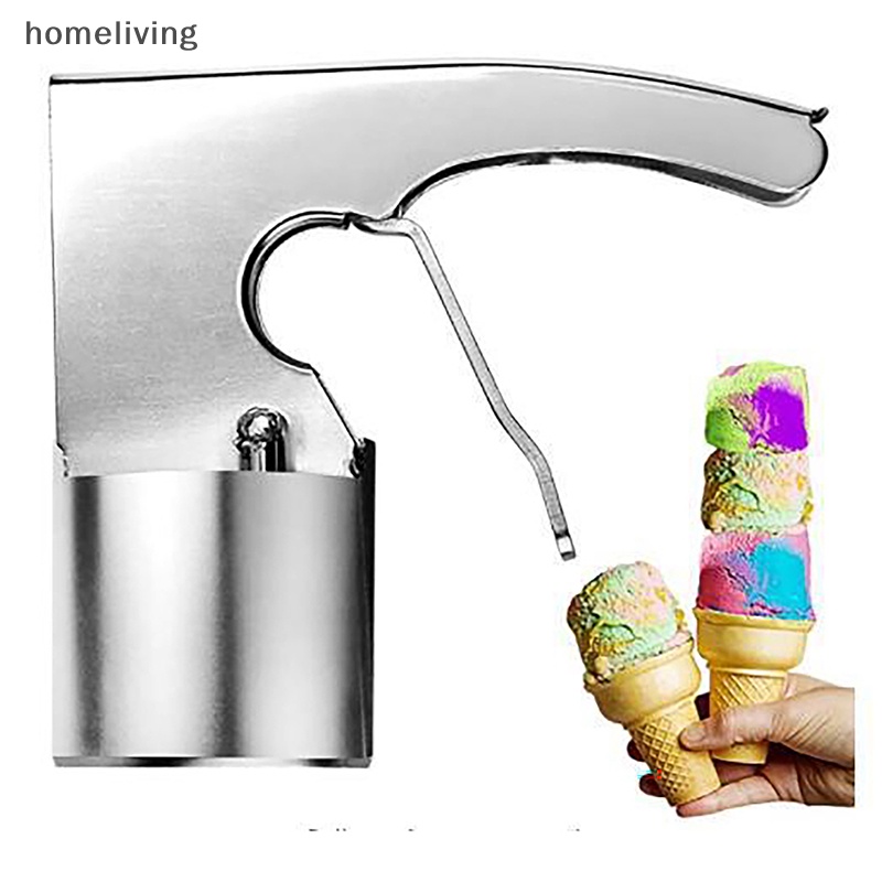 1 Muỗng Múc Kem Hình Trụ Có Cò Bấm Tiện Dụng