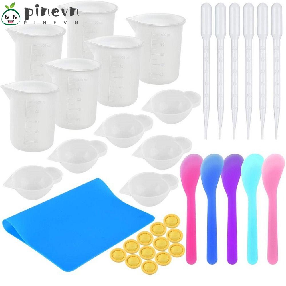 Bộ Cốc Đo Lường Bằng Nhựa Silicone Dùng Làm Đồ Thủ Công DIY