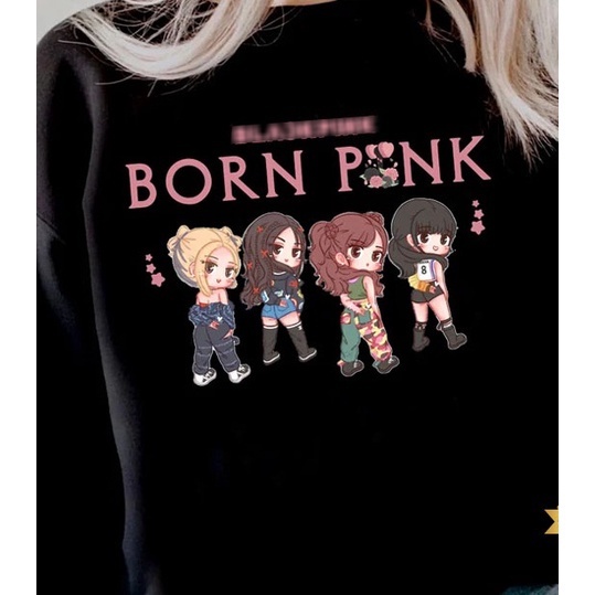 Áo phông áo thun Born Pink Chibi BlackPink Pink Venom