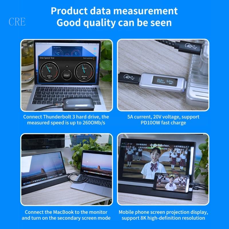 Dây Cáp Sạc Chuyển Đổi Dữ Liệu 40Gbps USB C Sang USB C PD100W USB Chuyên Dụng Cho Laptop / Điện Thoại Thunderbolt4 C