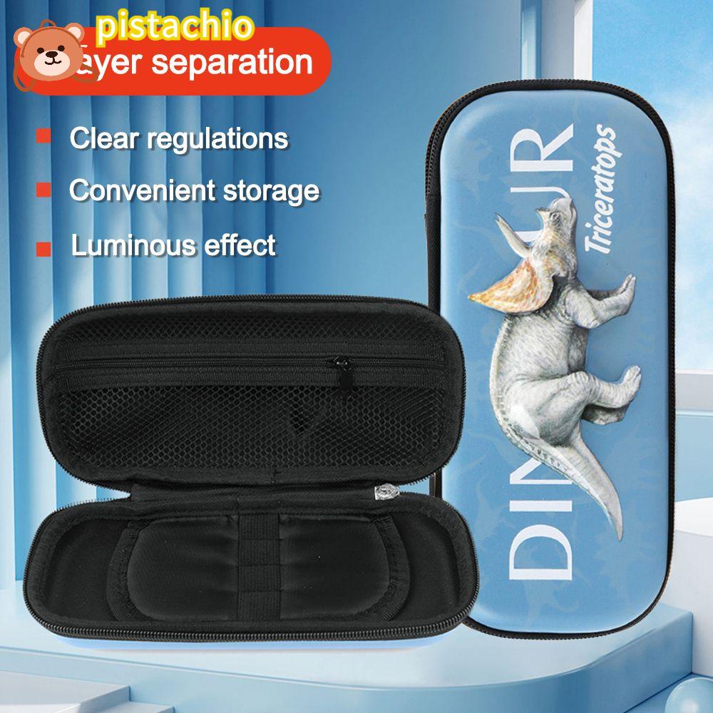 PISTA Túi Đựng Bút Bằng EVA Chống Nước Hình Khủng Long 3D Dễ Thương