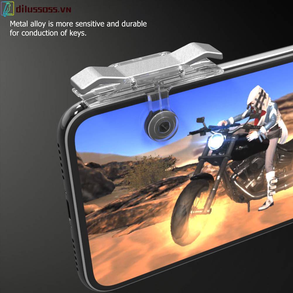 Set 2 Kẹp Hỗ Trợ Điều Khiển Chơi Game Bắn Súng PUBG L1R1 Gắn Điện Thoại Di Động