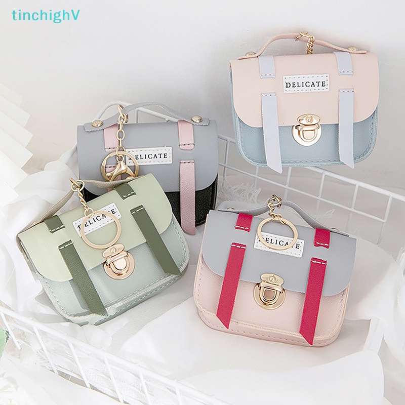 Ví Đựng Tiền Xu / Thẻ / Tai Nghe Mini Có Móc Khóa Thời Trang Cho Nữ