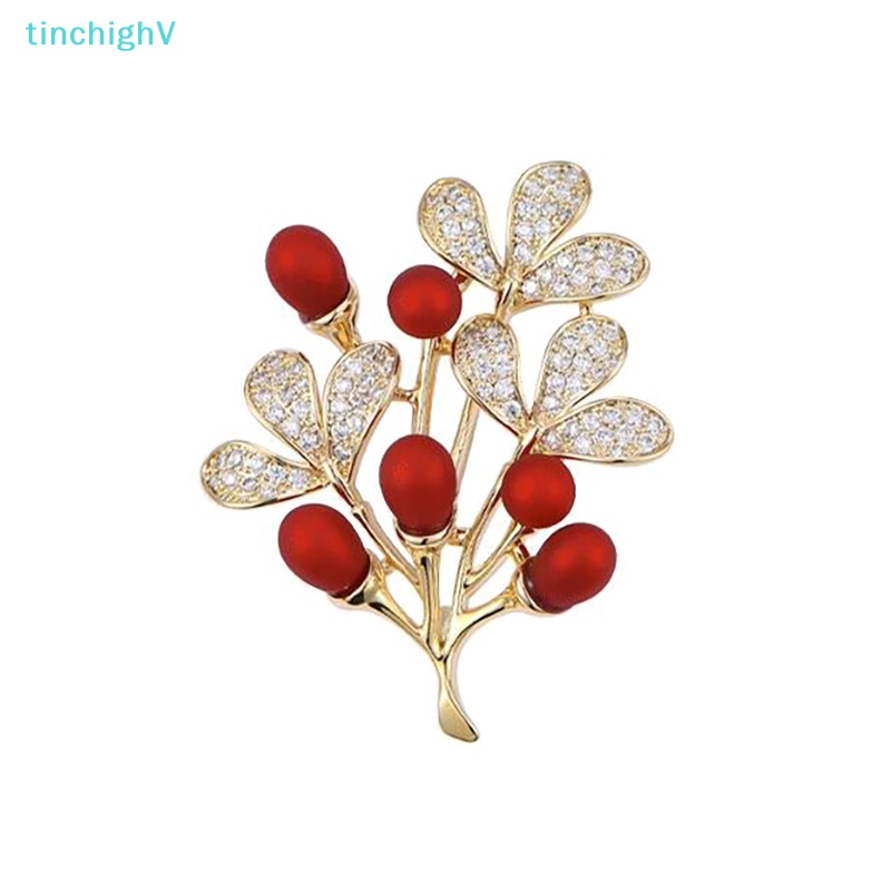 [TinchighV] Ghim Cài Áo Hình Cây May Mắn Đính Kim Cương Giả Cổ Điển Cho Nam &amp; Nữ