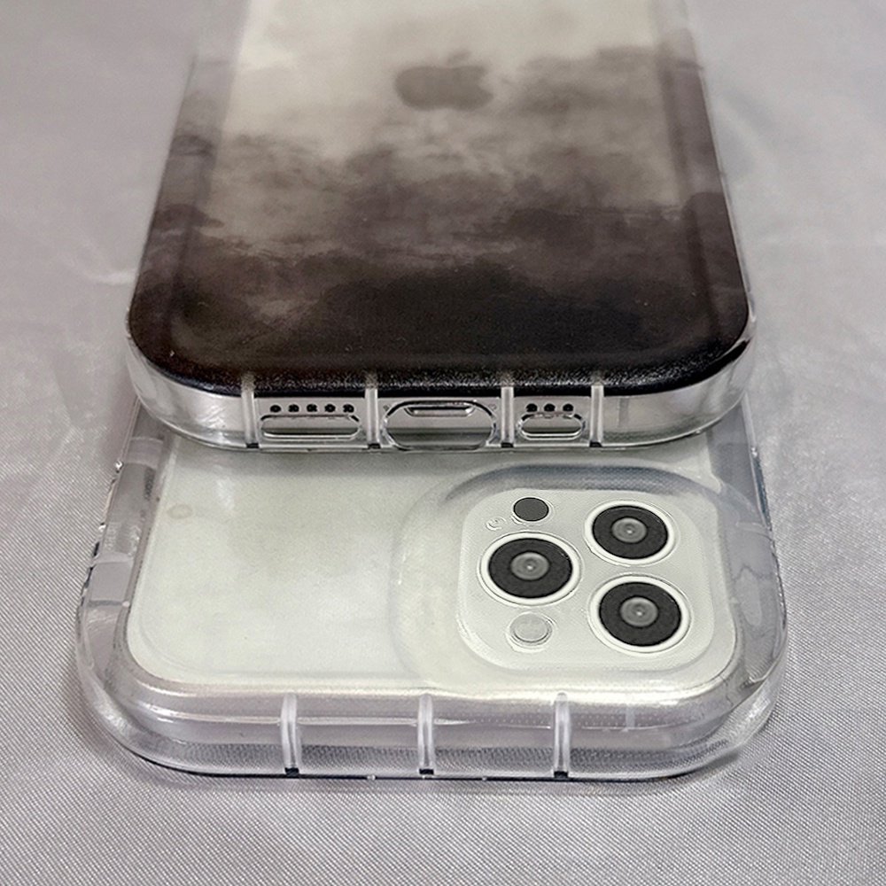 Ốp Điện Thoại TPU Mềm Dày Chống Sốc Họa Tiết Phong Cảnh Cho IPhone 11 12 13 14 Pro Max