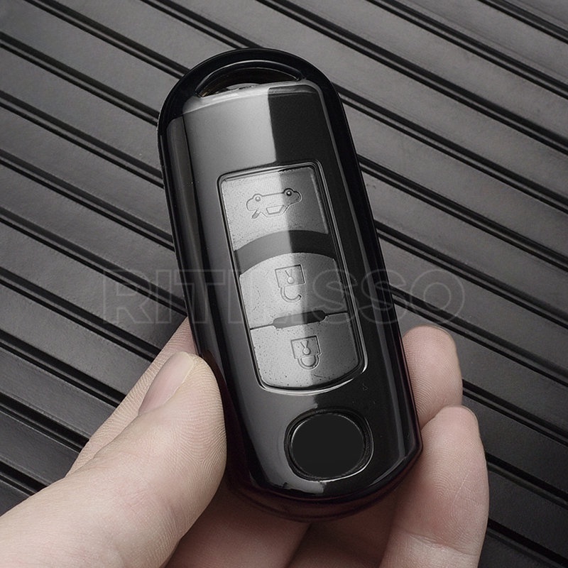 Ốp Chìa Khóa Xe Hơi Bằng TPU Dành Cho Mazda 2 3 6 Atenza Axela Demio CX-5 CX5 CX-3 CX7 CX-9 CX30 2016 2017 2018 2019 2 3 4 Nút