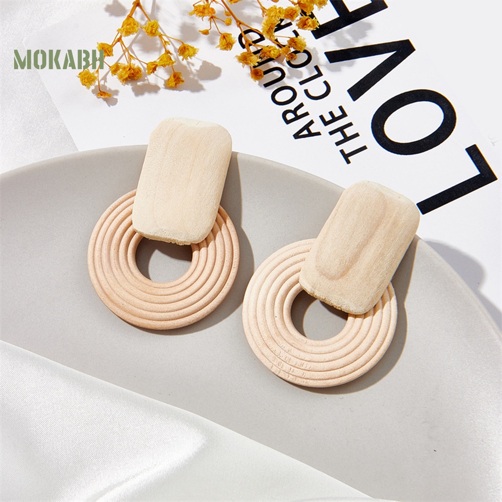 1 Đôi Bông Tai Tròn Rỗng Đính Hạt Thời Trang Nữ