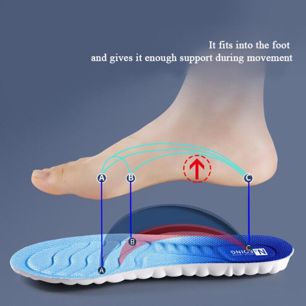 UPSTOPVN Đế Lót Giày Thể Thao Hấp Thụ Sốc Thoáng Khí 4D Bằng PU
