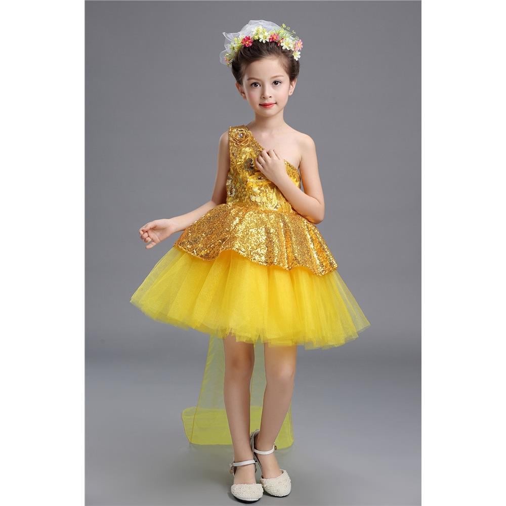 Đầm Công Chúa Nhảy Múa Lộng Lẫy Đính Kim Sa Lấp Lánh Cho Bé Gái Mẫu Giáo