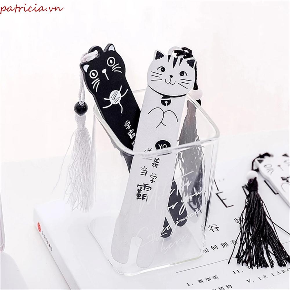 PATRICIA Móc Khóa Hình Mèo Hoạt Hình Phối Tua Rua Dễ Thương