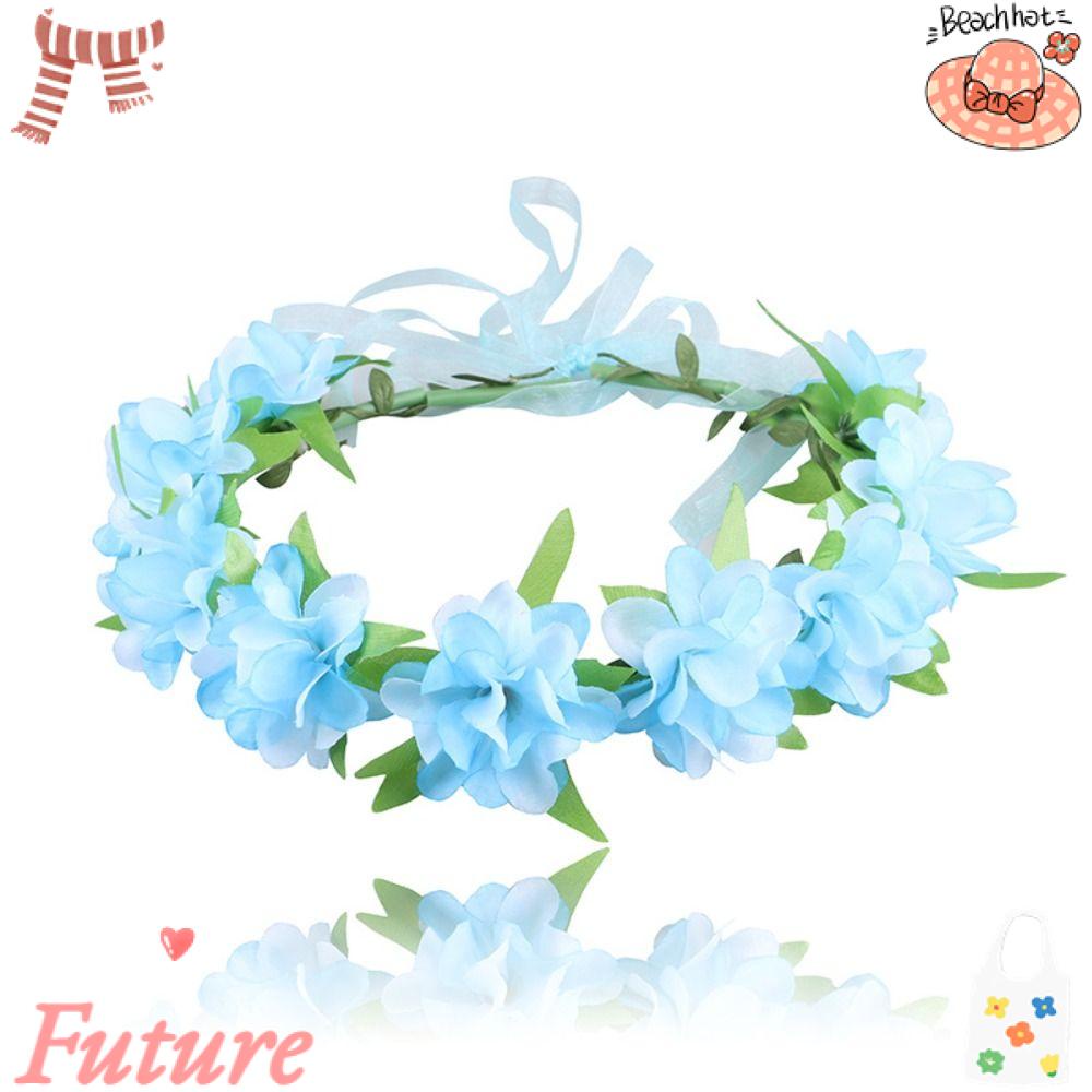 FUTURE Vòng Hoa Đội Đầu Màu Sắc Thời Trang Dành Cho Cô Dâu
