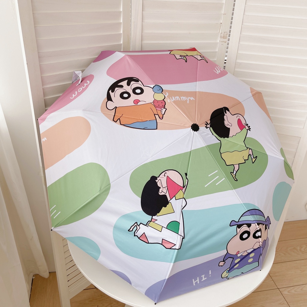 Dù Gấp Tự Động Chống Nắng Mưa In Hình Cậu Bé Bút Chì Shin-Chan Đáng Yêu