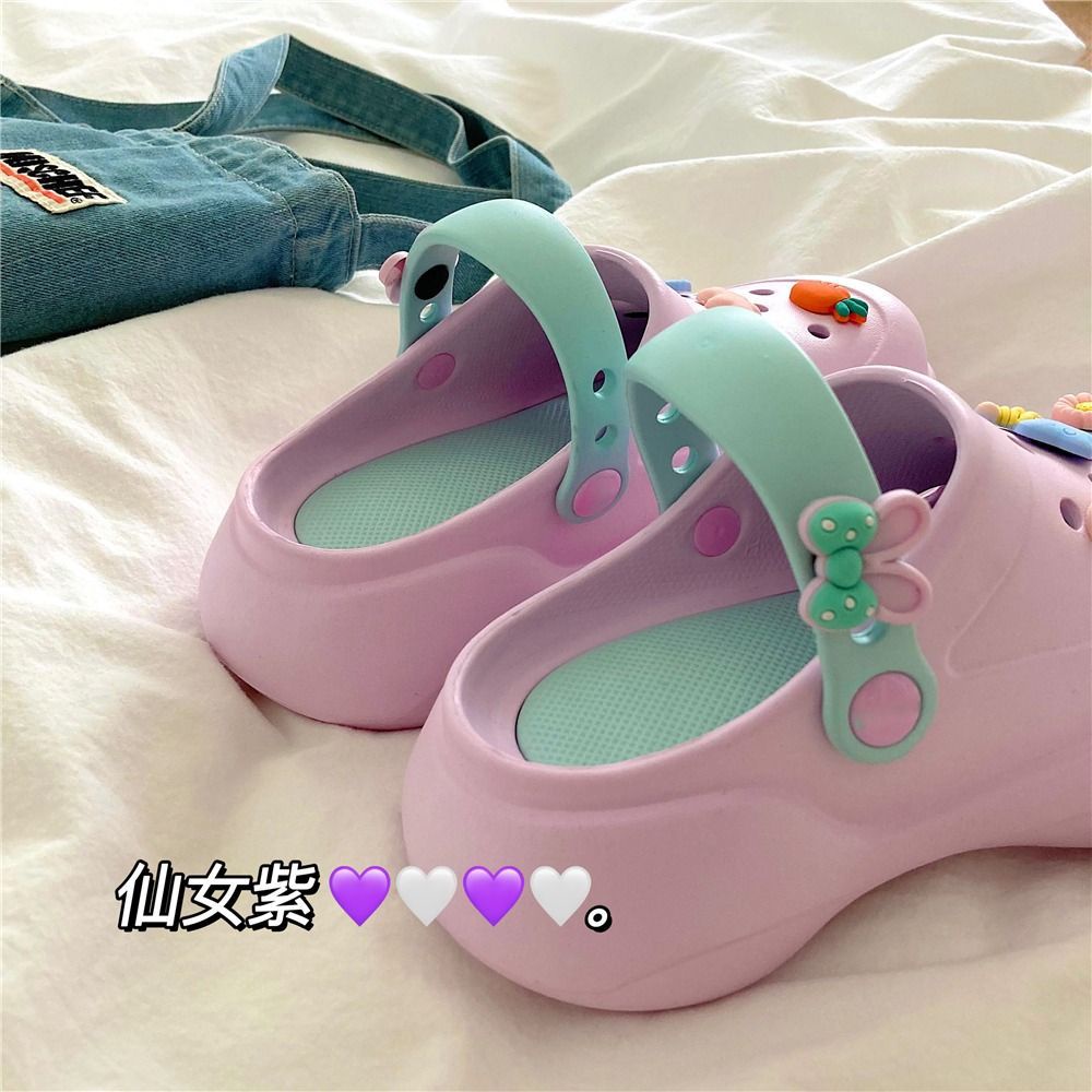 ISAHINI giày sandal nữ crocs dép nữ Dép đi biển 2023NEW 26Z23070107