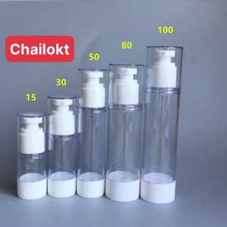 Combo 10 chai chân không 15ml 30ml 50ml đầu bơm/ chailokt/chai chiết mỹ phẩm/chai chiết kem nền/ chai đựng mực