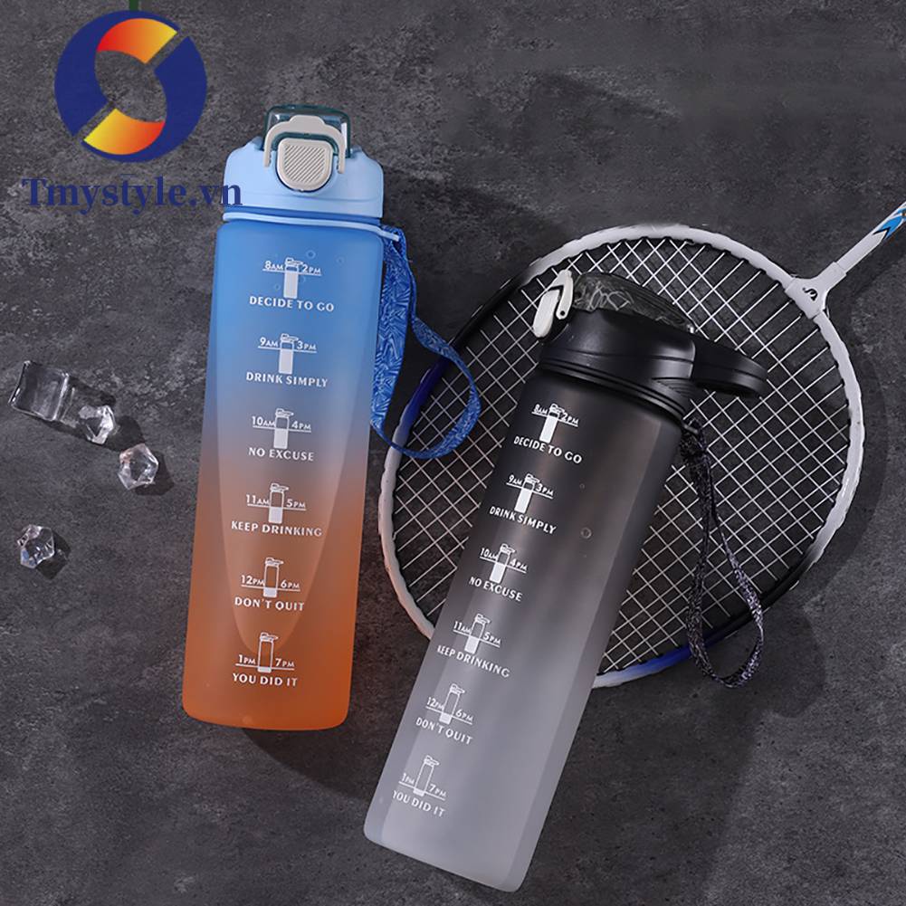 Bình Nước 1000ML Màu Gradient Xinh Xắn