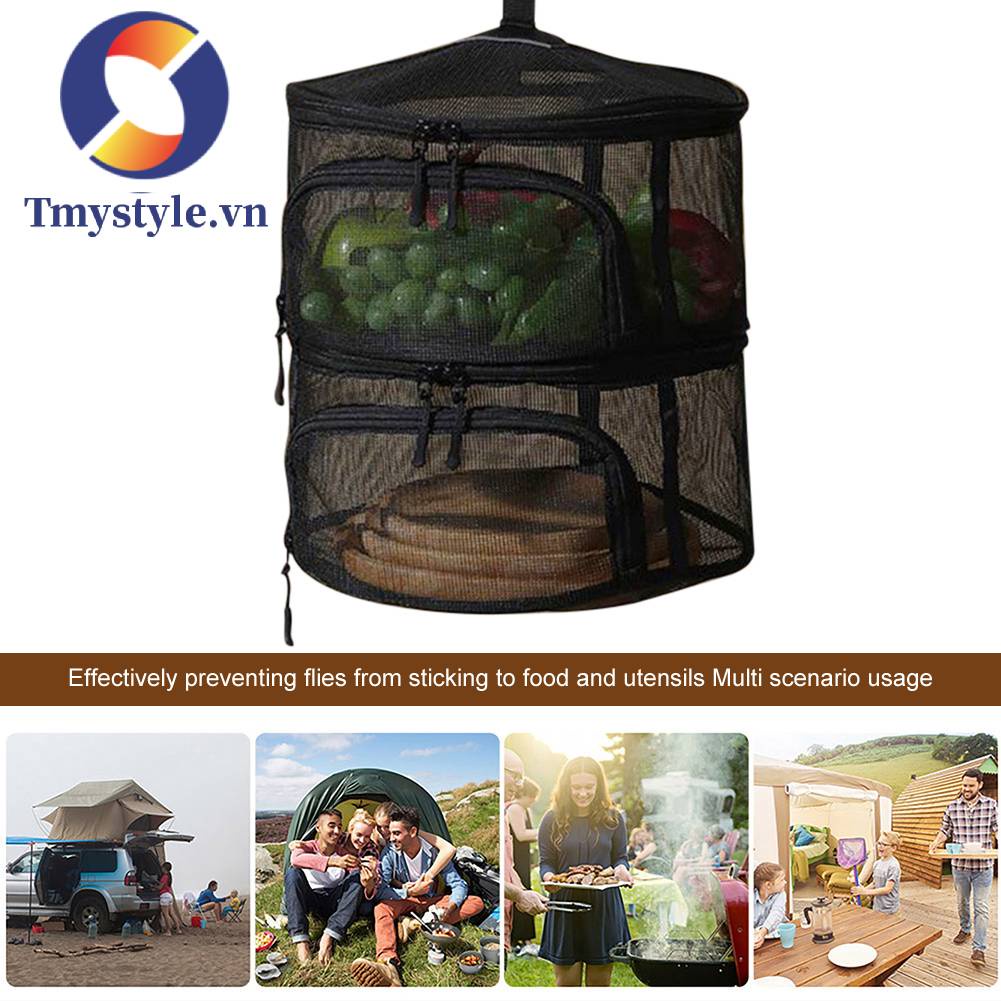 Lồng Phơi Khô Hai Tầng Đa Năng Dành Cho Cắm Trại / BBQ