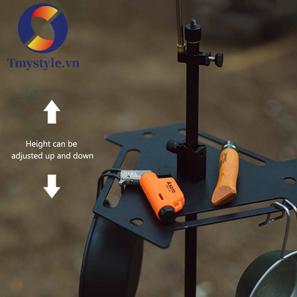 Giá Đỡ Đèn Cắm Trại / Nướng BBQ Mini Bằng Hợp Kim Nhôm Có Thể Gấp
