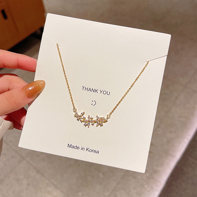 Ygt Vòng Cổ Choker Bằng Thép Titan Mặt Hình Cánh Hoa Đính Đá Zircon Sang Trọng Thời Trang Cho Nữ