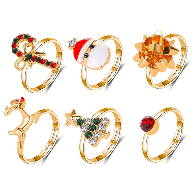Ygt Set 6 Nhẫn Treo Trang Trí Giáng Sinh Năm Mới