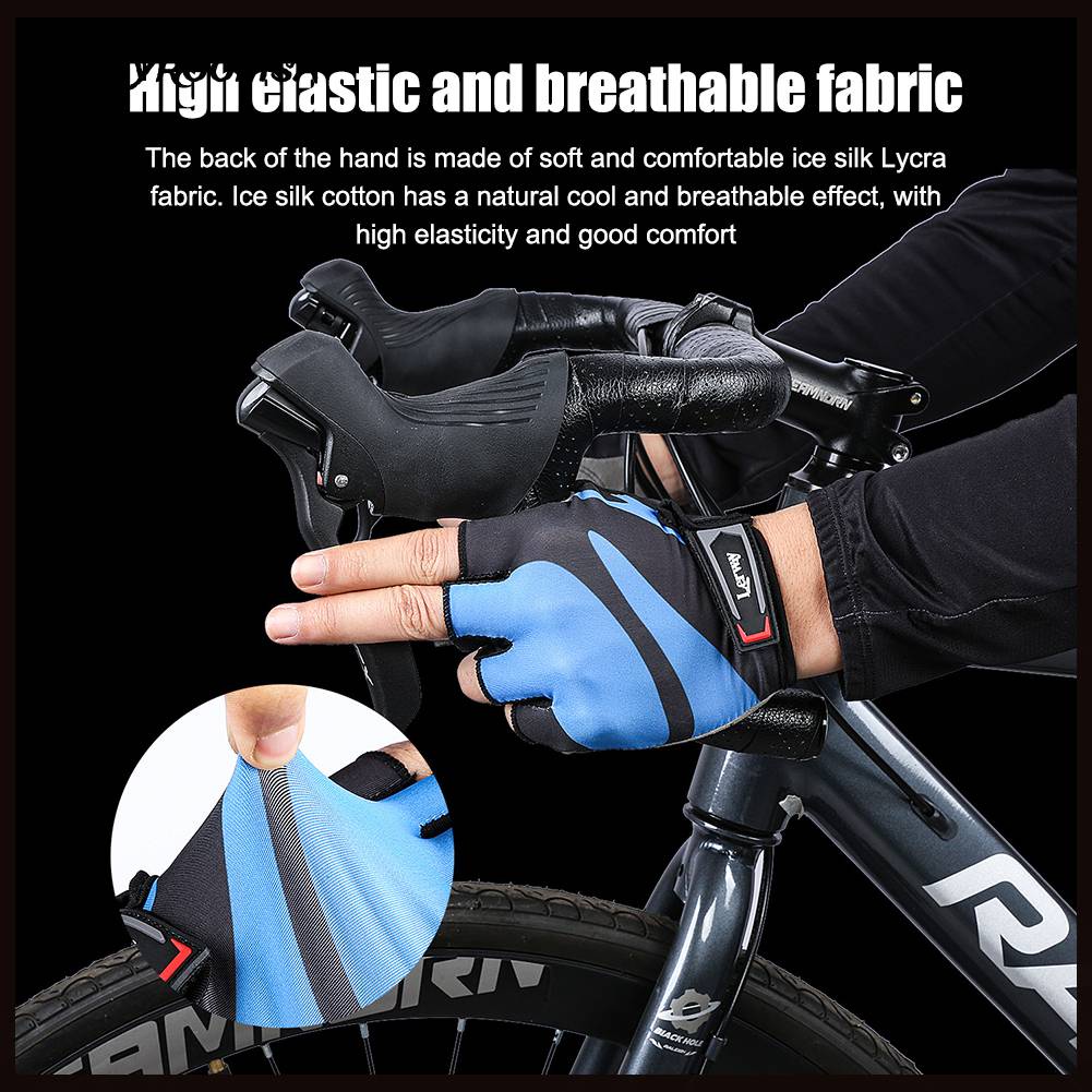 Găng Tay Thể Thao Hở Ngón Mềm Mại Thoáng Khí Lycra