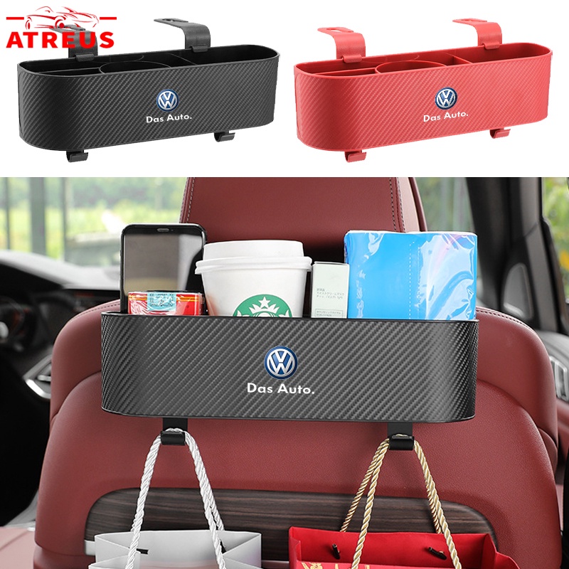 Hộp Đựng Cốc Nước Gắn Sau Ghế Xe Hơi Bằng Sợi Carbon Cho Volkswagen Polo Volkswagen T-Ccross Tiguan Allspace Golf Scirocco