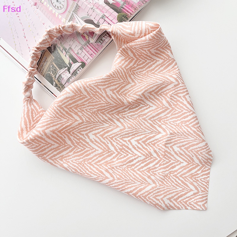 {Ffsd} Khăn Trùm Đầu Bandana Co Giãn Kẻ Sọc Màu Đơn Giản Dễ Phối Đồ Thời Trang Cho Nữ