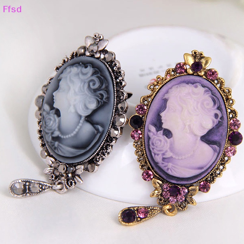 {Ffsd} Trâm Cài Áo Pha Lê Phong Cách Cameo Victorian Mới Cho Tiệc Cưới * Bán Chạy