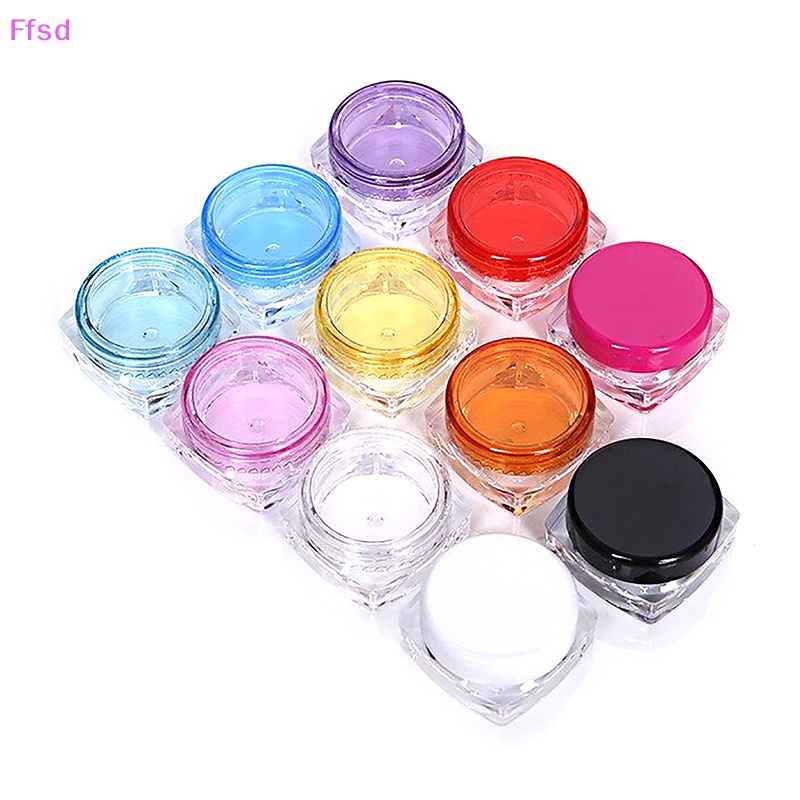 Set 10 Hộp Nhựa Rỗng Mini Đựng Mỹ Phẩm / Kem / Sữa Dưỡng Tiện Dụng