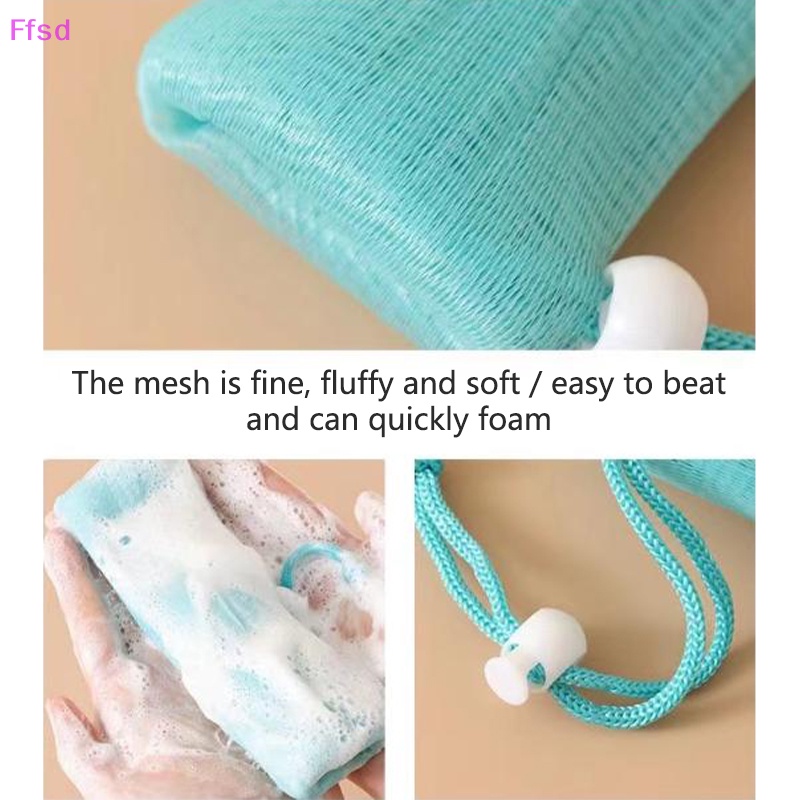 {Ffsd} Túi Lưới PE Tạo Bọt Xà Phòng Rửa Mặt / Cơ Thể Làm Sạch Toàn Thân Bán Chạy