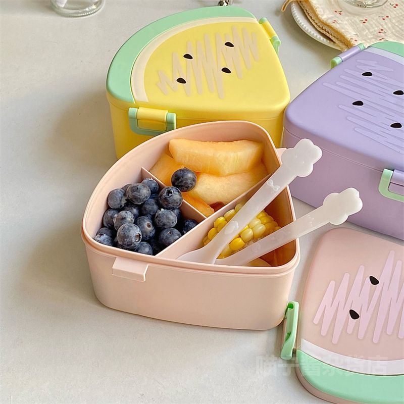 Hộp cơm Bằng Nhựa Hình Dưa Hấu Dễ Thương Mẫu 2023