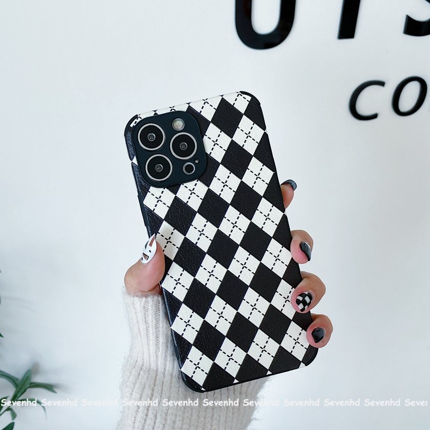 Ốp Điện Thoại Mềm Chống Sốc Bốn Mặt Họa Tiết Kim Cương Cho iPhone 14 13 12 11 Pro Max SE2020 X Xr Xs Max 8 7 6Plus