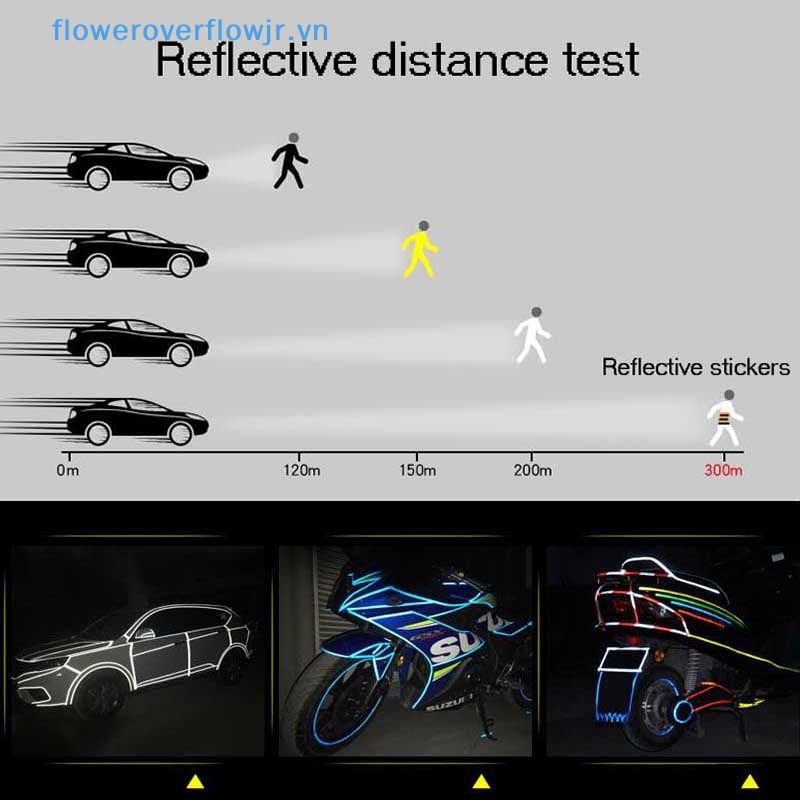 Sticker Phản Quang 1cm * 8m Dán Trang Trí Xe Đạp Leo Núi