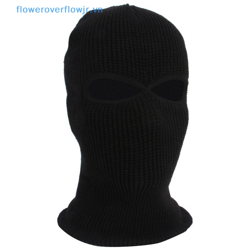 Mũ Trùm Đầu Dệt Kim Mềm 2 Lỗ Giữ Ấm Mùa Đông