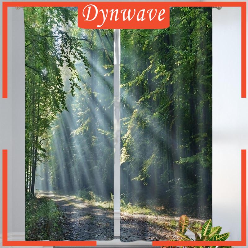 2 Rèm Cửa Sổ In Hình Rừng Cây