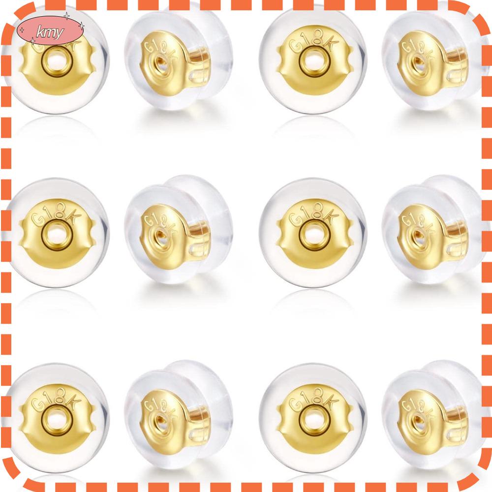 KRNY Bông Tai Cao Su + Silicone Màu Vàng 0.6cm Thay Thế