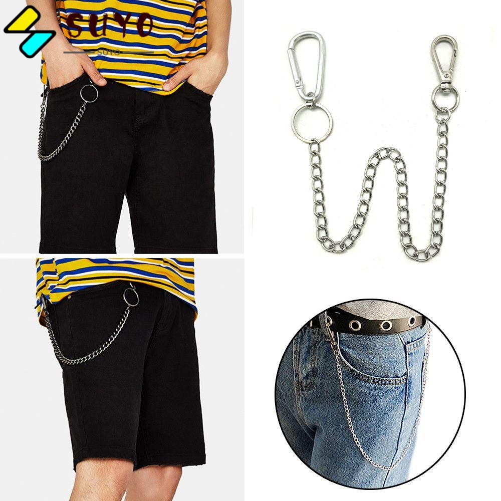 SUYO Ví Dây Xích Có Móc Khóa Phong Cách Punk Rock