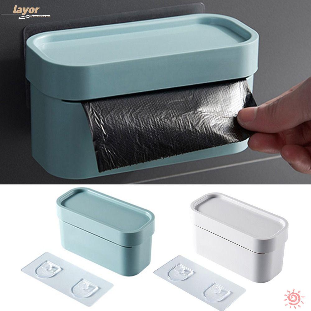 LAY Giá Đỡ Cuộn Túi Rác Gắn Tường Không Cần Khoan Tiện Dụng Cho Nhà Bếp