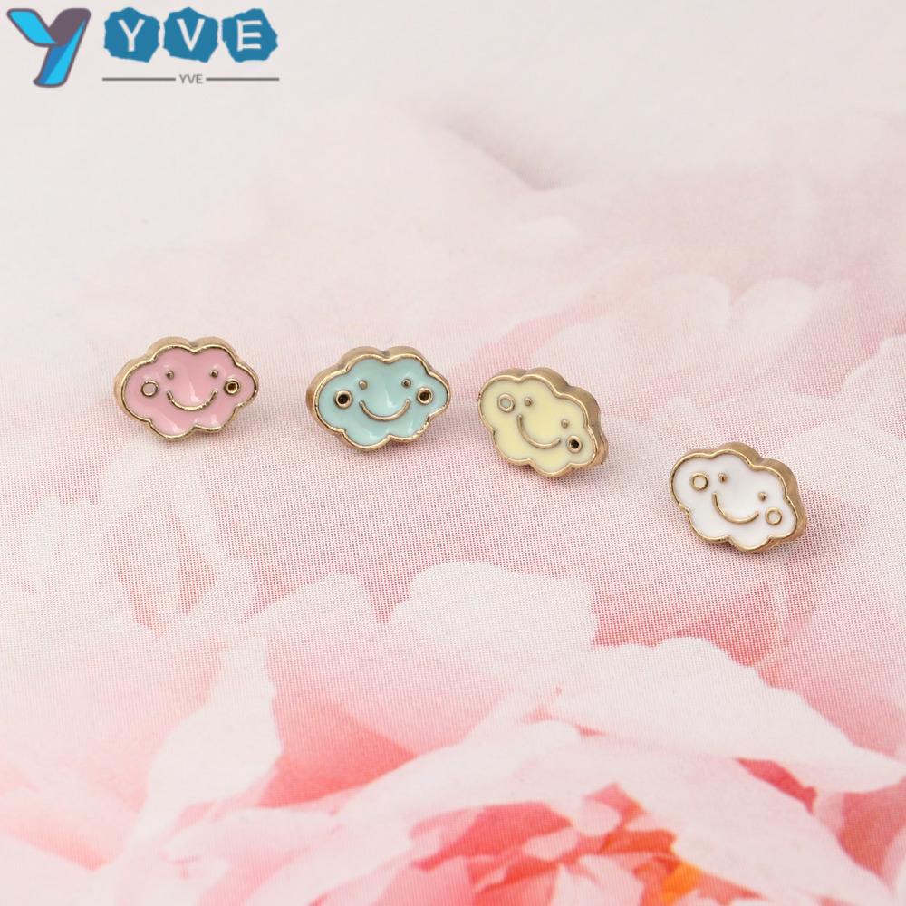 YVE Set 10 Nút Búp Bê Mini Hình Đám Mây