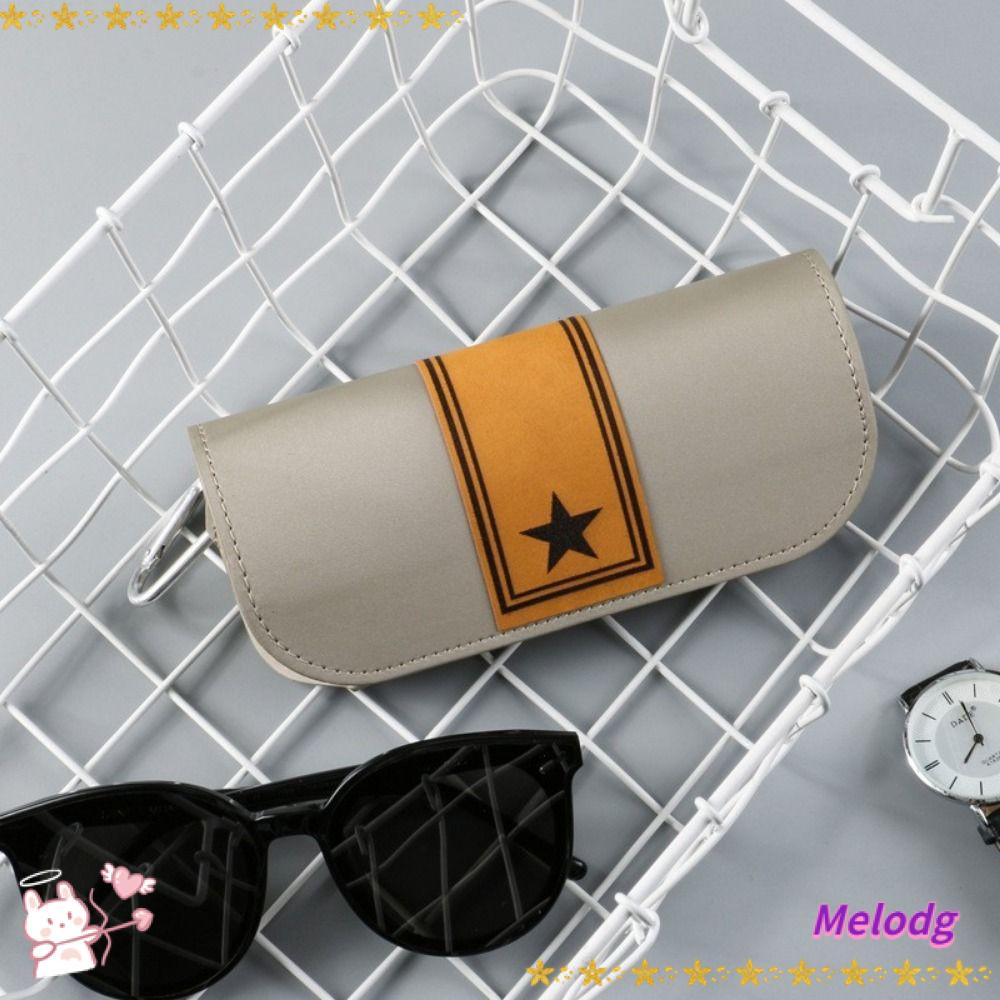 MELODG Hộp Đựng Mắt Kính Chất Liệu Da PU Phong Cách Retro