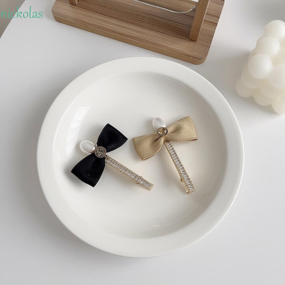 NICKOLAS Kẹp Tóc Hình Nơ Phong Cách Hàn Quốc Xinh Xắn Cho Nữ