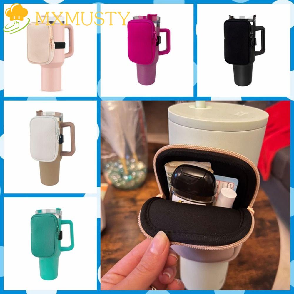 MXMUSTY Túi Đựng Bình Nước / Điện Thoại / Chìa Khóa / Thẻ / Tiền Xu Mini Bằng Cao Su Tổng Hợp Màu Trơn Dễ Điều Chỉnh