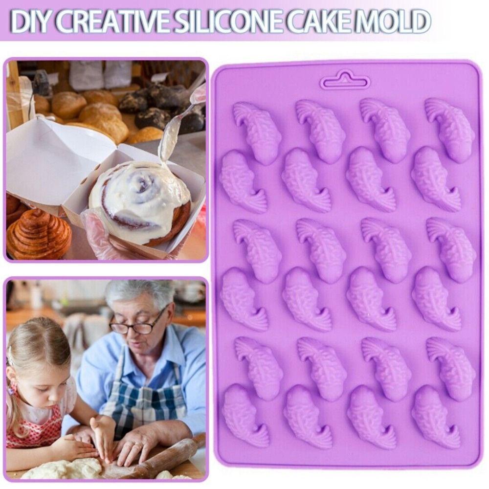 JANE Khuôn Silicone Làm Bánh Hình Cá 3D DIY
