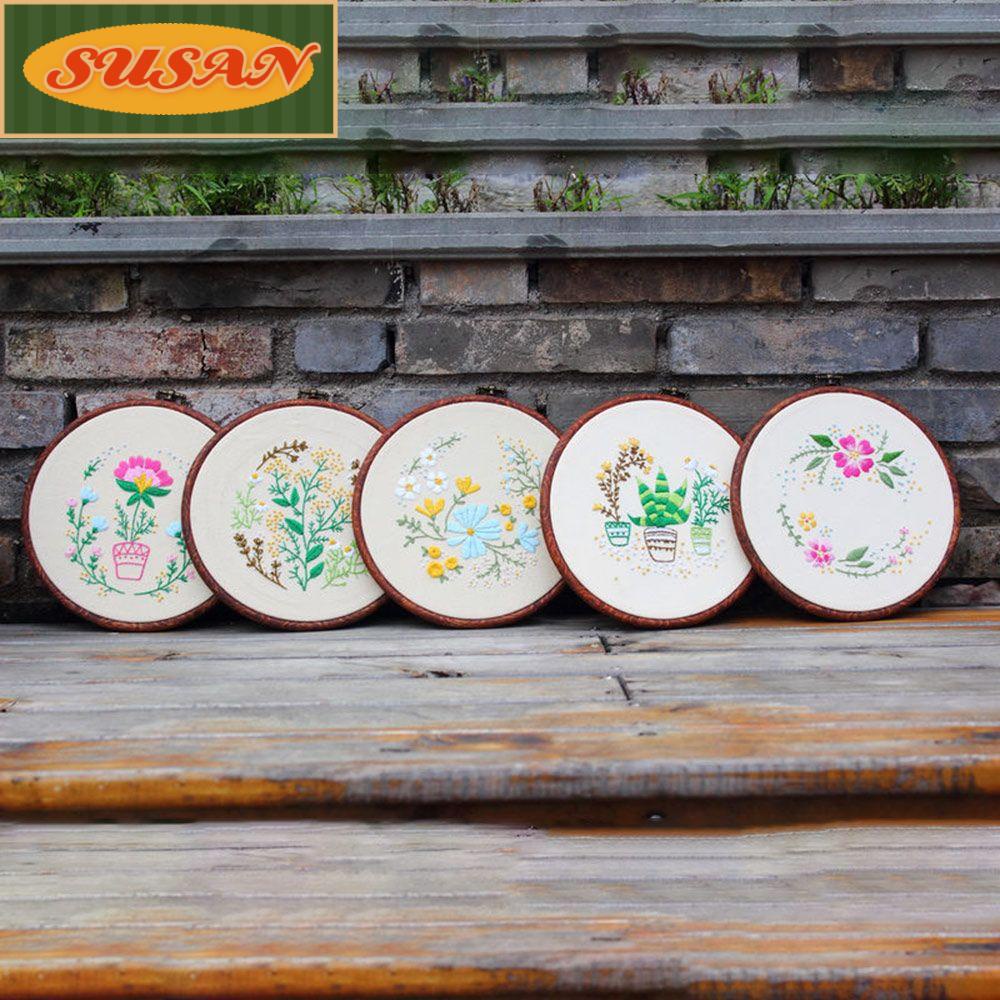 SUSANS Bộ Dụng Cụ Thêu Hoa Thủ Công Bằng Gỗ