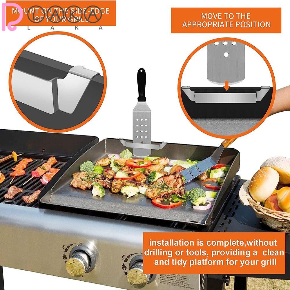 LAKAMIER Bộ 2 Tấm Chắn Mỡ Bằng Thép Không Gỉ Tiện Dụng Cho Gia Đình