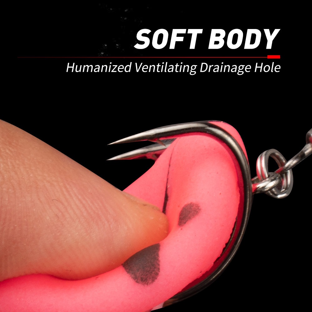 Mồi Câu Cá Giả Hình Con Ếch Bằng Cao Su Mềm 35mm / 5.8g