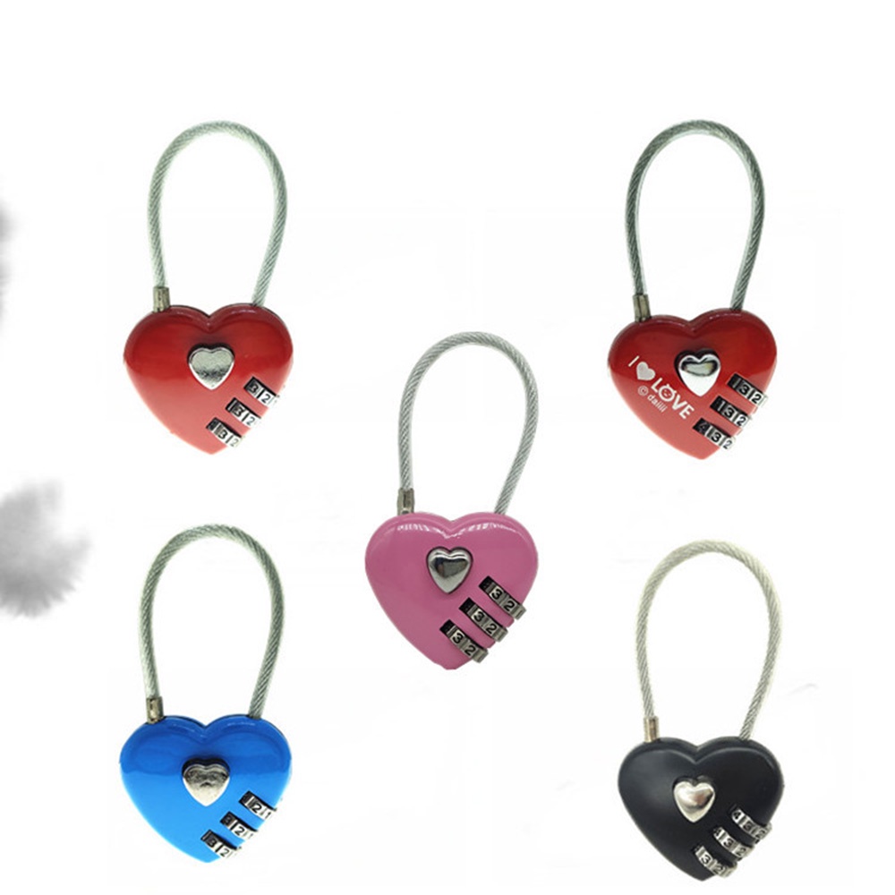 Ổ Khóa Dây Thừng Mật Khẩu 3 Bit Kỹ Thuật Số Có Thể Tái Sử Dụng Làm Quà Tặng Valentine
