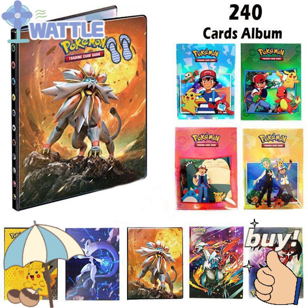 WTTLE Sổ Sưu Tập 240 Tấm Hai Mặt Hình Pikachu