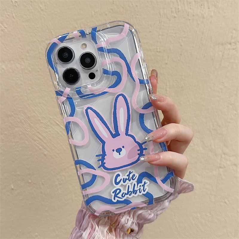 Ốp Điện Thoại Trong Suốt In Thỏ Hoạt Hình Cho iphone15 / 14promax / 13 / 12 / 11 / XR / XS / X / XSMAX / 7 / 8PLUS