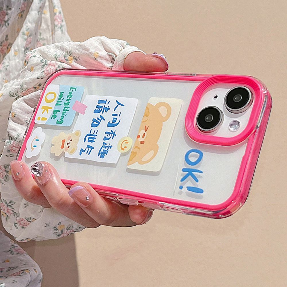 Ốp Điện Thoại TPU Mềm Chống Sốc In Hình Gấu Hoạt Hình Thời Trang Cho IPhone 14 13 12 11 Pro Max X XR 8 7 Plus